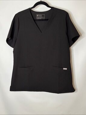 Fig Technical Collection Casma Black Scrub Top, size Large